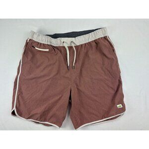 Vuori Banks Shorts Mens 2XL XXL Terracotta Linen Texture 7” Linerless Gym Casual